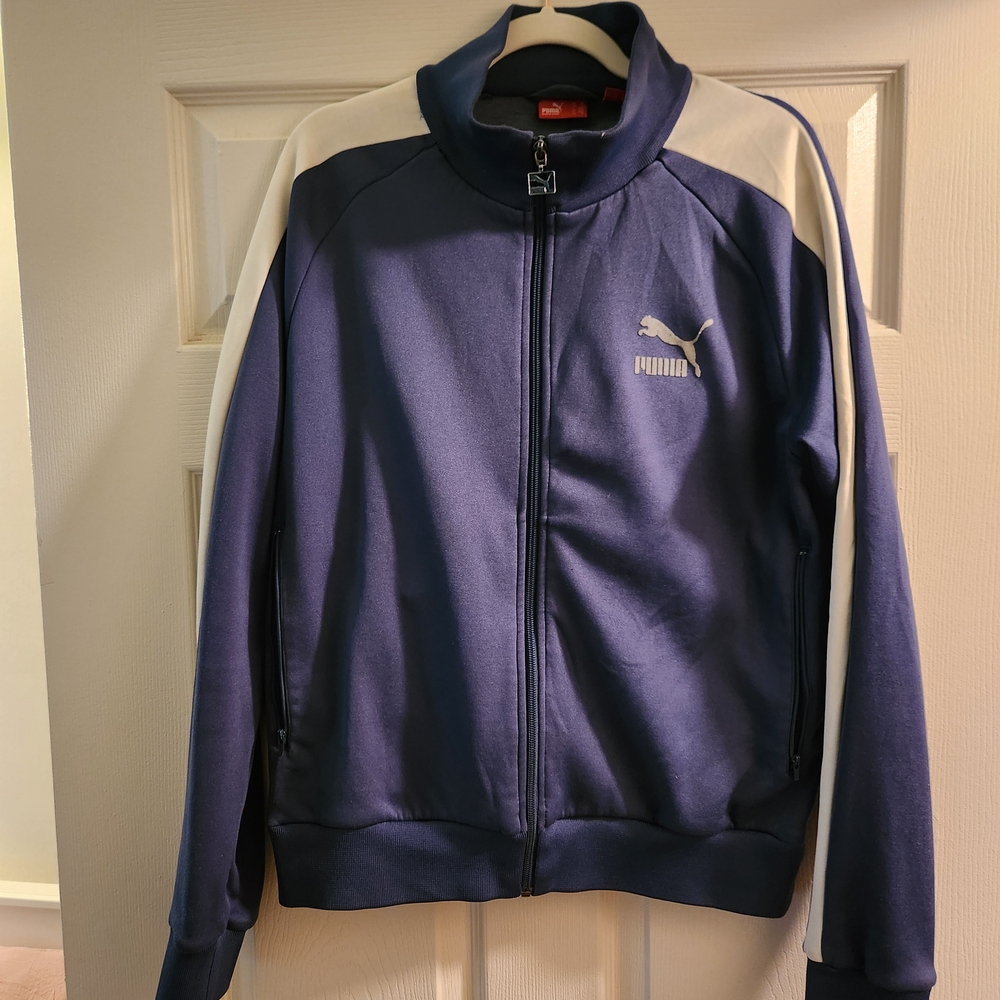 Puma Navy and White Track Jacket